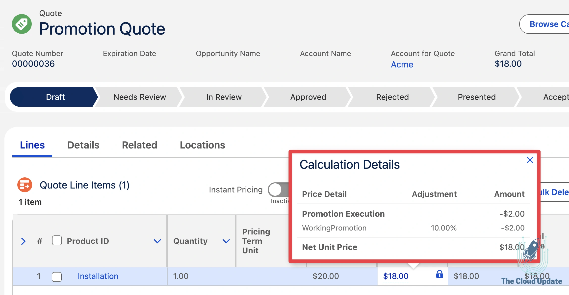 Revenue Cloud Promotions in Line Editor